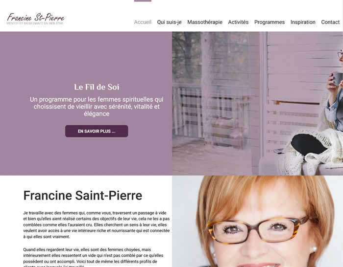 Francine St-Pierre, Massothérapeute